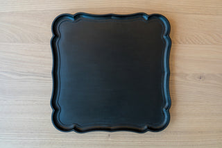 Italian square tray black